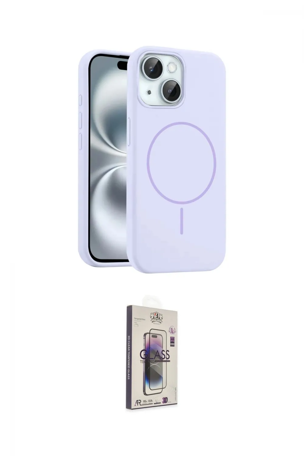 ieg™ iPhone 14 Kılıf Yankı Form Serisi - Siyah Bilvis 3D Cam Ekran Koruyucu