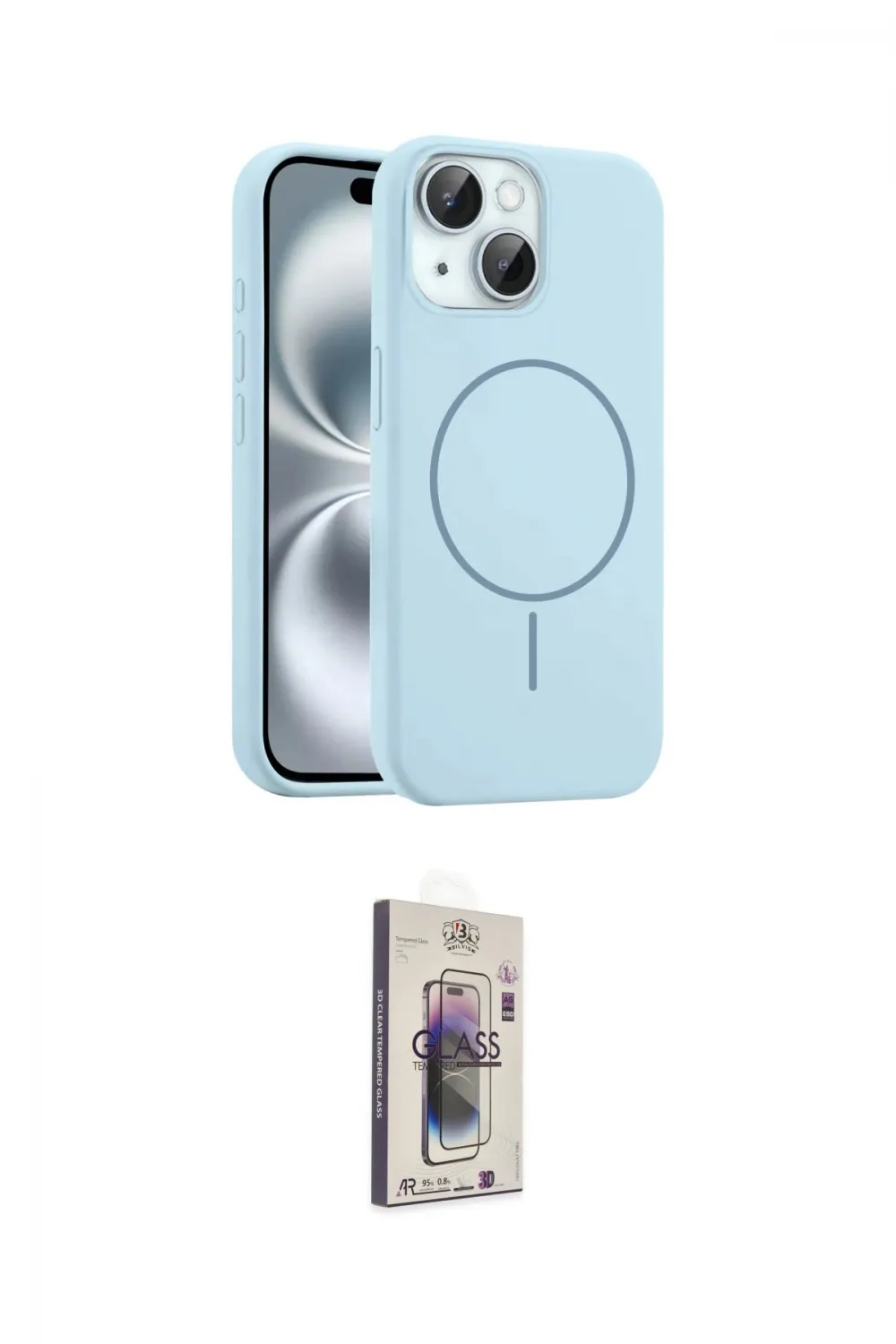 ieg™ iPhone 14 Kılıf Yankı Form Serisi - Siyah Bilvis 3D Cam Ekran Koruyucu