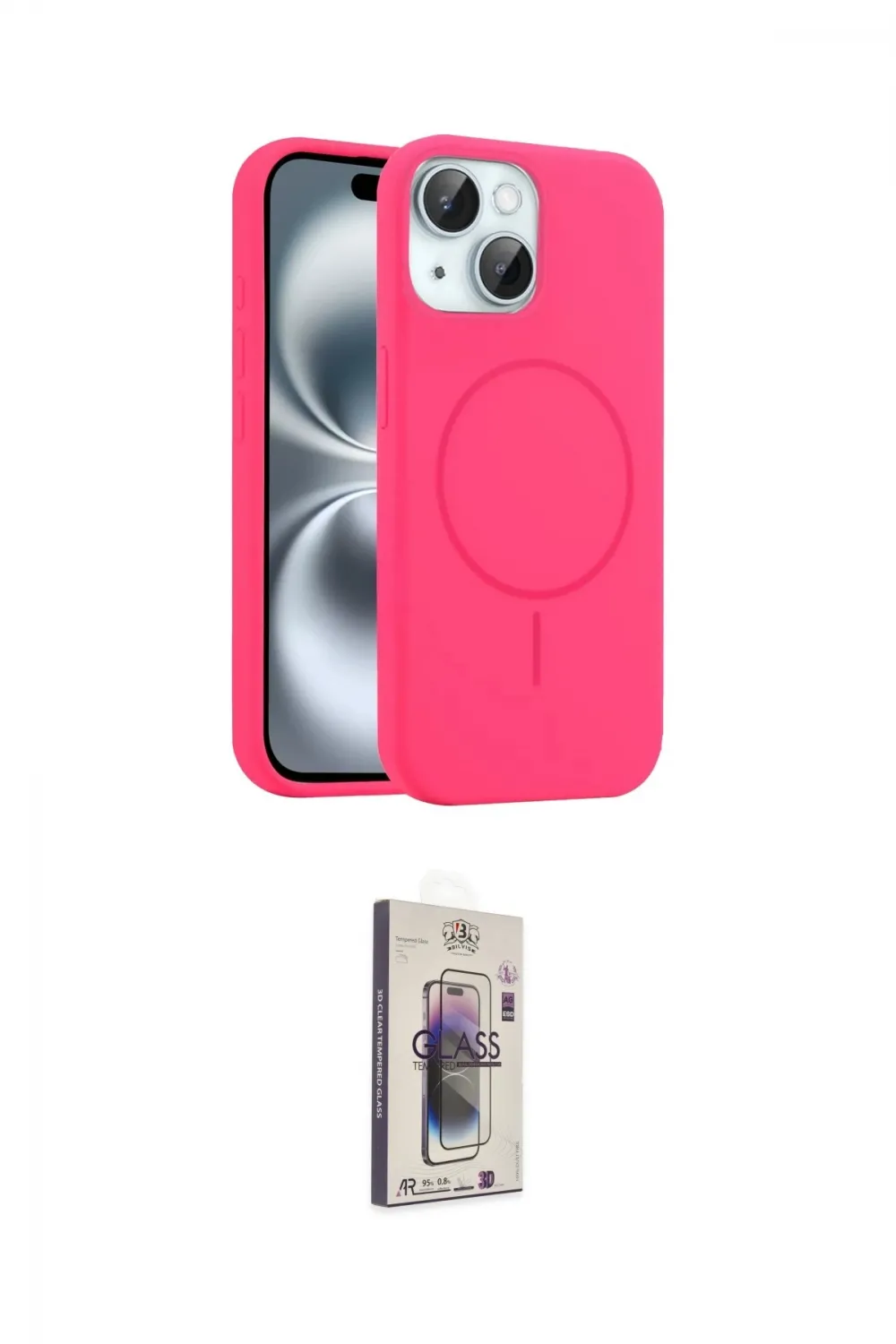 ieg™ iPhone 14 Kılıf Yankı Form Serisi - Siyah Bilvis 3D Cam Ekran Koruyucu