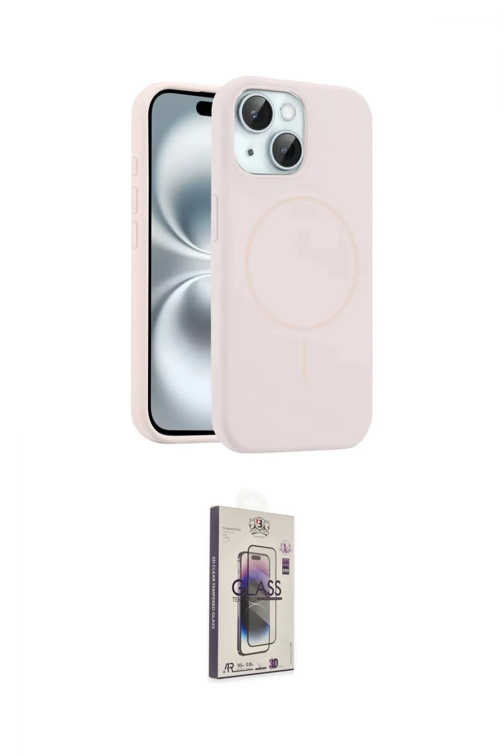 ieg™ iPhone 14 Kılıf Yankı Form Serisi - Siyah Bilvis 3D Cam Ekran Koruyucu