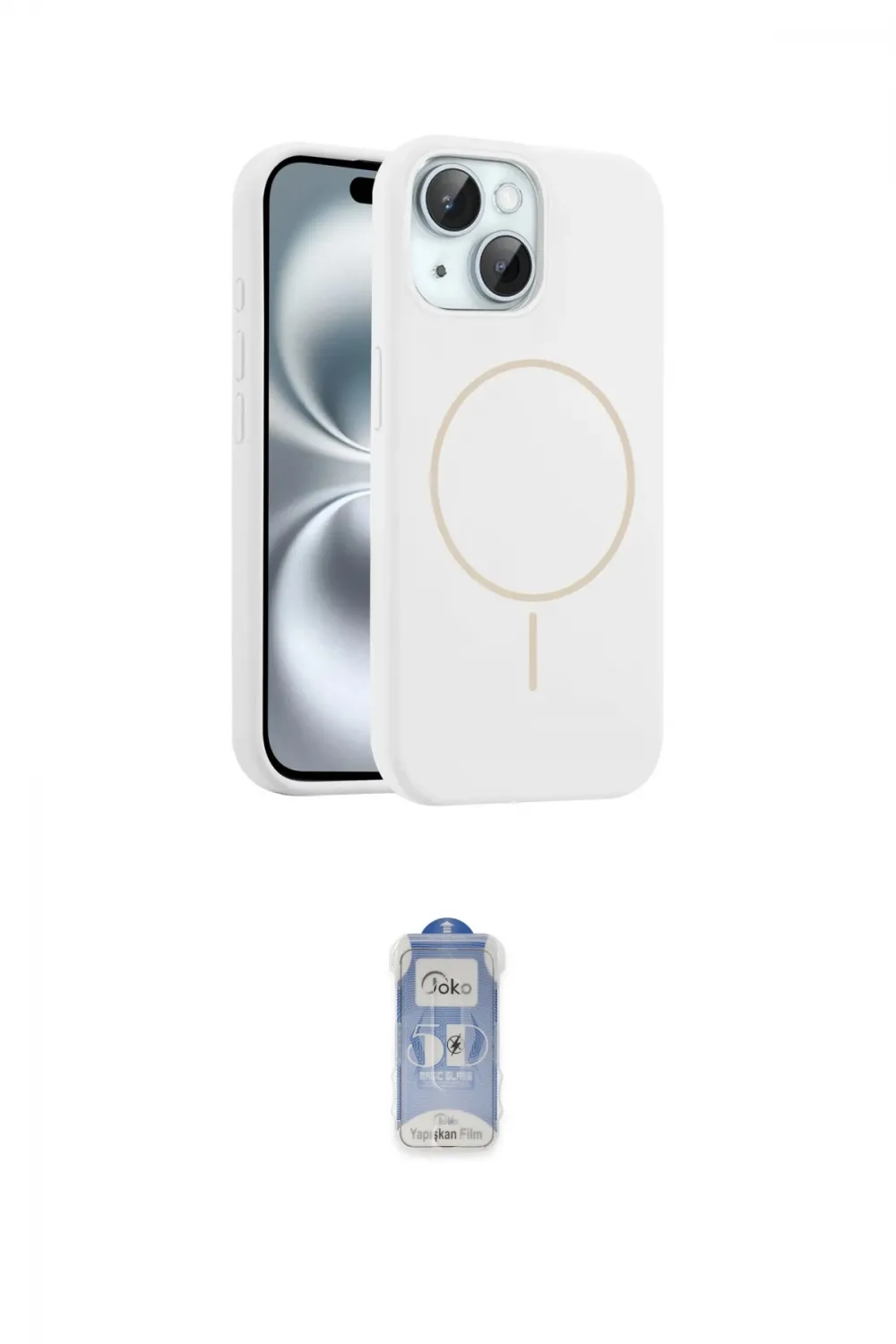 ieg™ iPhone 14 Kılıf Yankı Form Serisi - Siyah Joko Magic 5D Cam