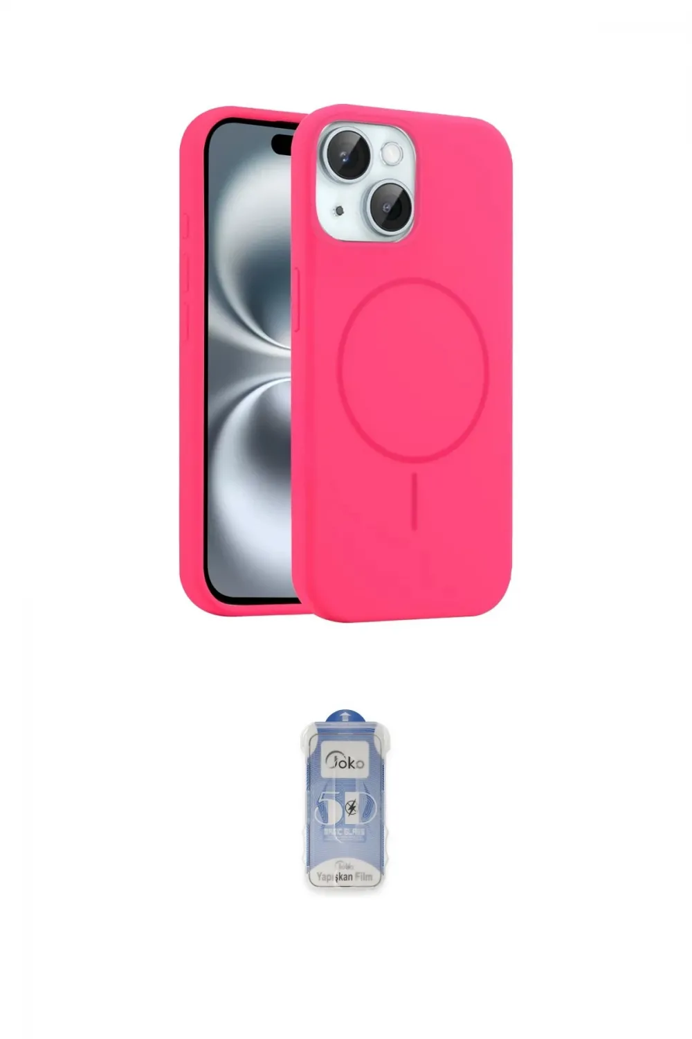 ieg™ iPhone 14 Kılıf Yankı Form Serisi - Siyah Joko Magic 5D Cam