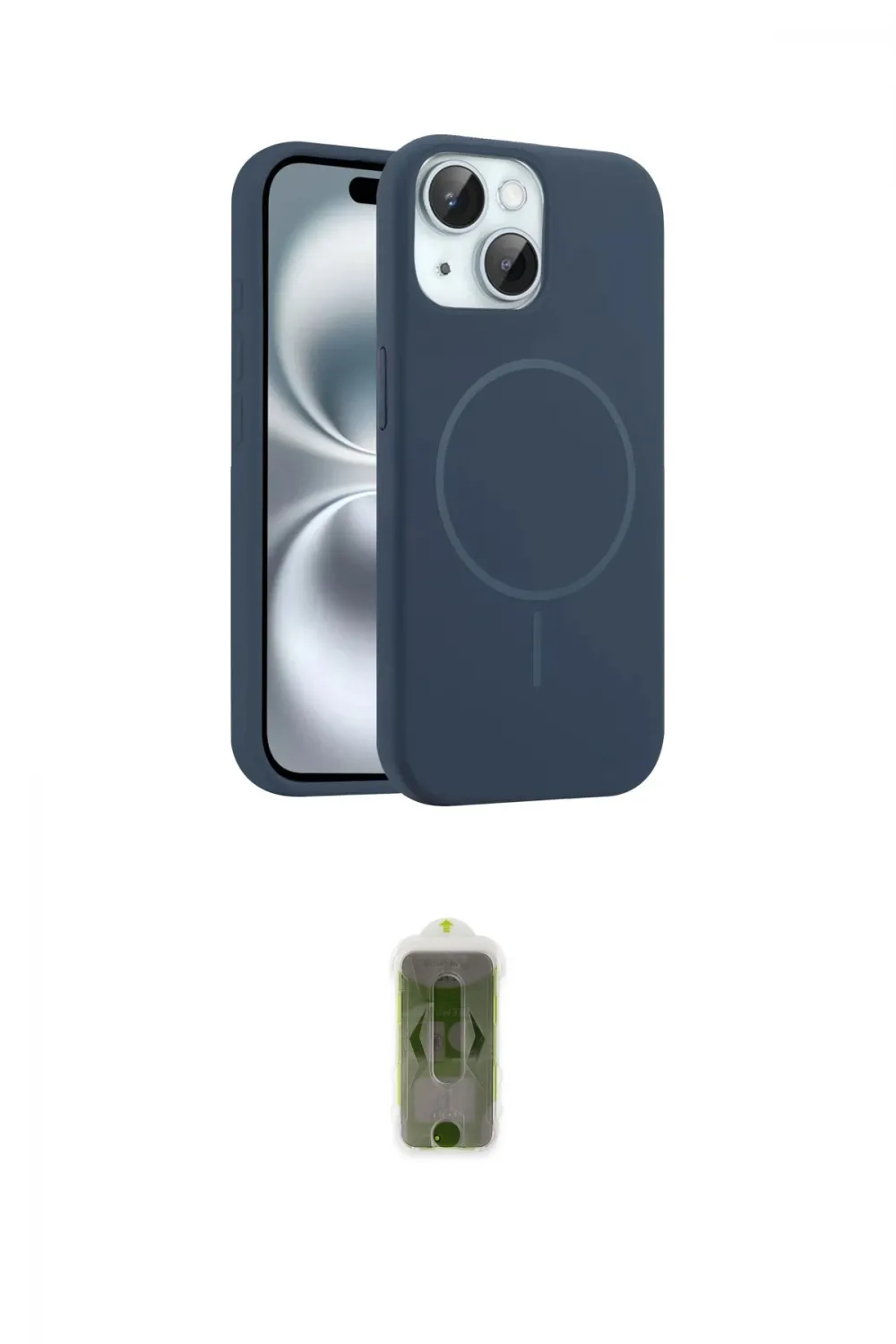 ieg™ iPhone 14 Kılıf Yankı Form Serisi - Siyah Joko Magic 5D Hayalet Cam