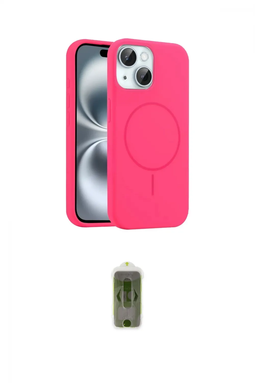 ieg™ iPhone 14 Kılıf Yankı Form Serisi - Siyah Joko Magic 5D Hayalet Cam