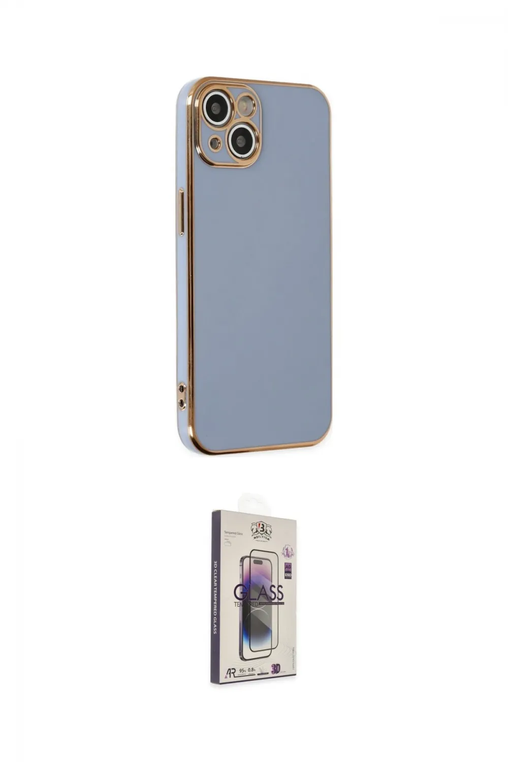 ieg™ iPhone 14 Kılıf Yankı Serisi - Siyah Bilvis 3D Cam Ekran Koruyucu