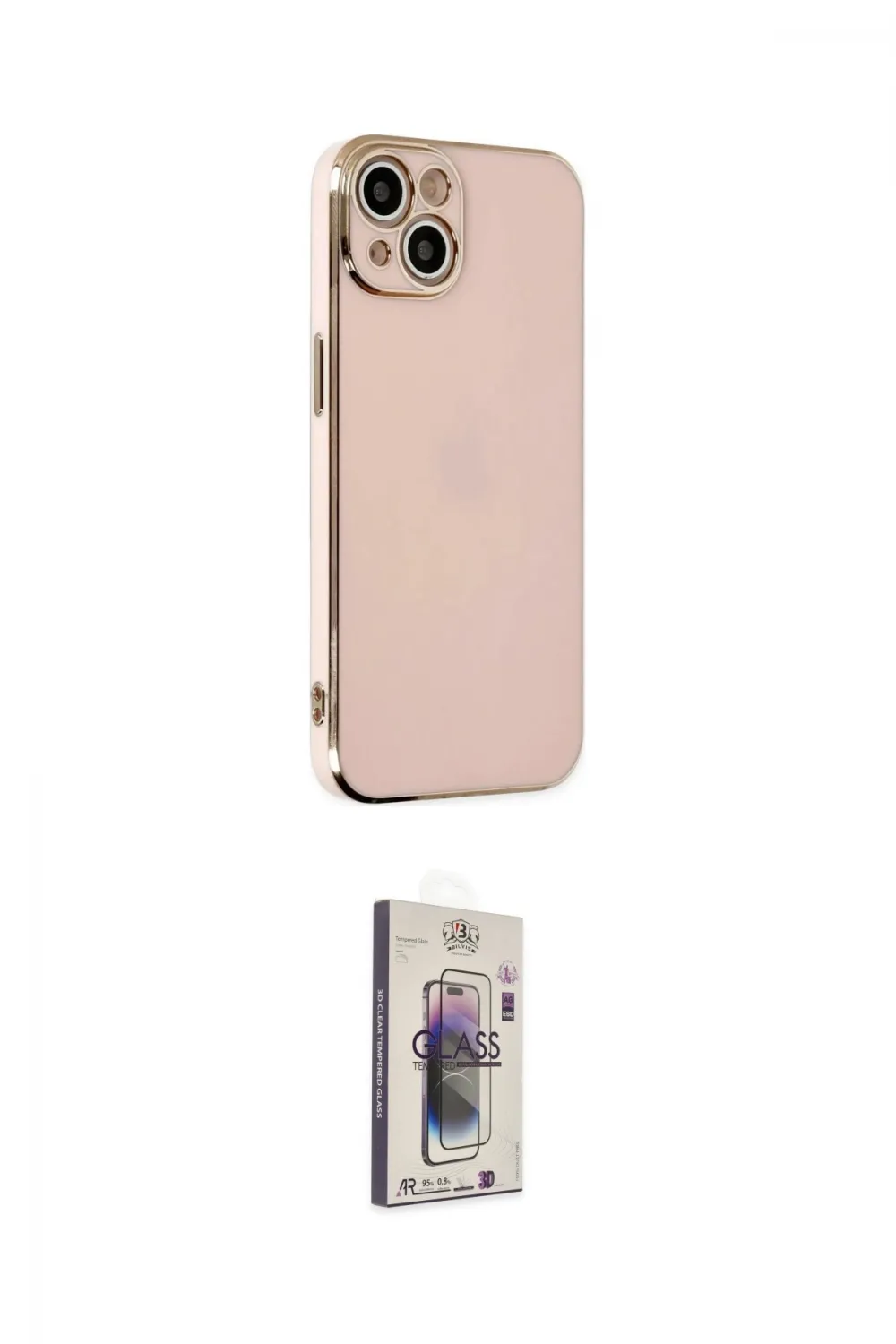 ieg™ iPhone 14 Kılıf Yankı Serisi - Siyah Bilvis 3D Cam Ekran Koruyucu