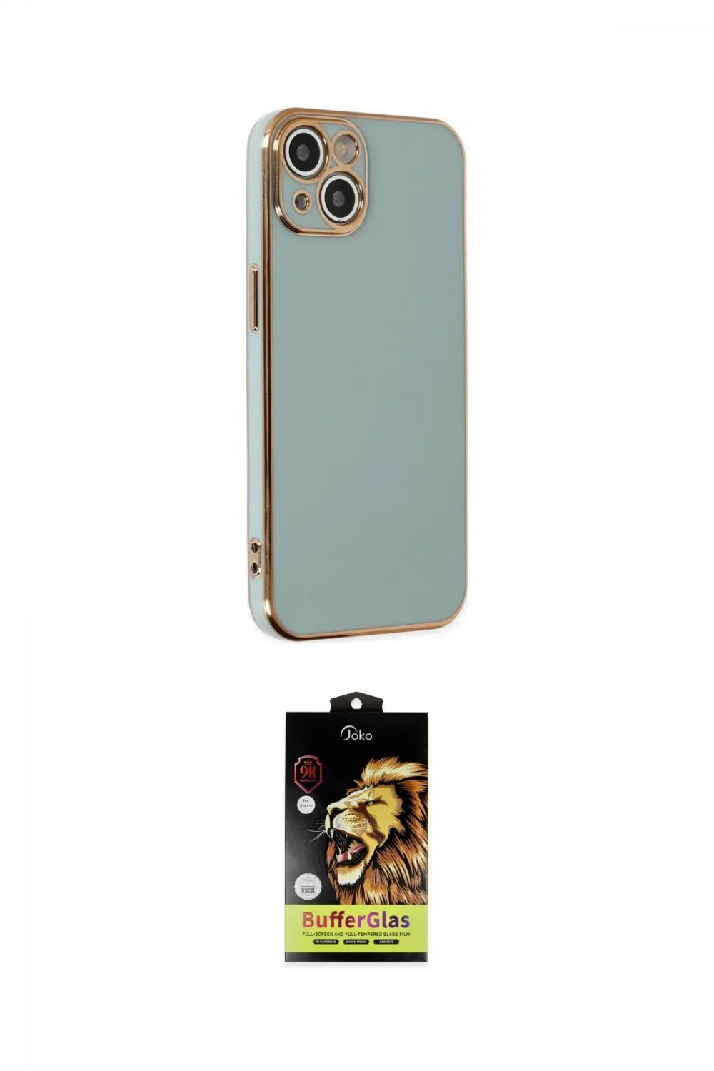 ieg™ iPhone 14 Kılıf Yankı Serisi - Siyah Buffer Cam Ekran Koruyucu