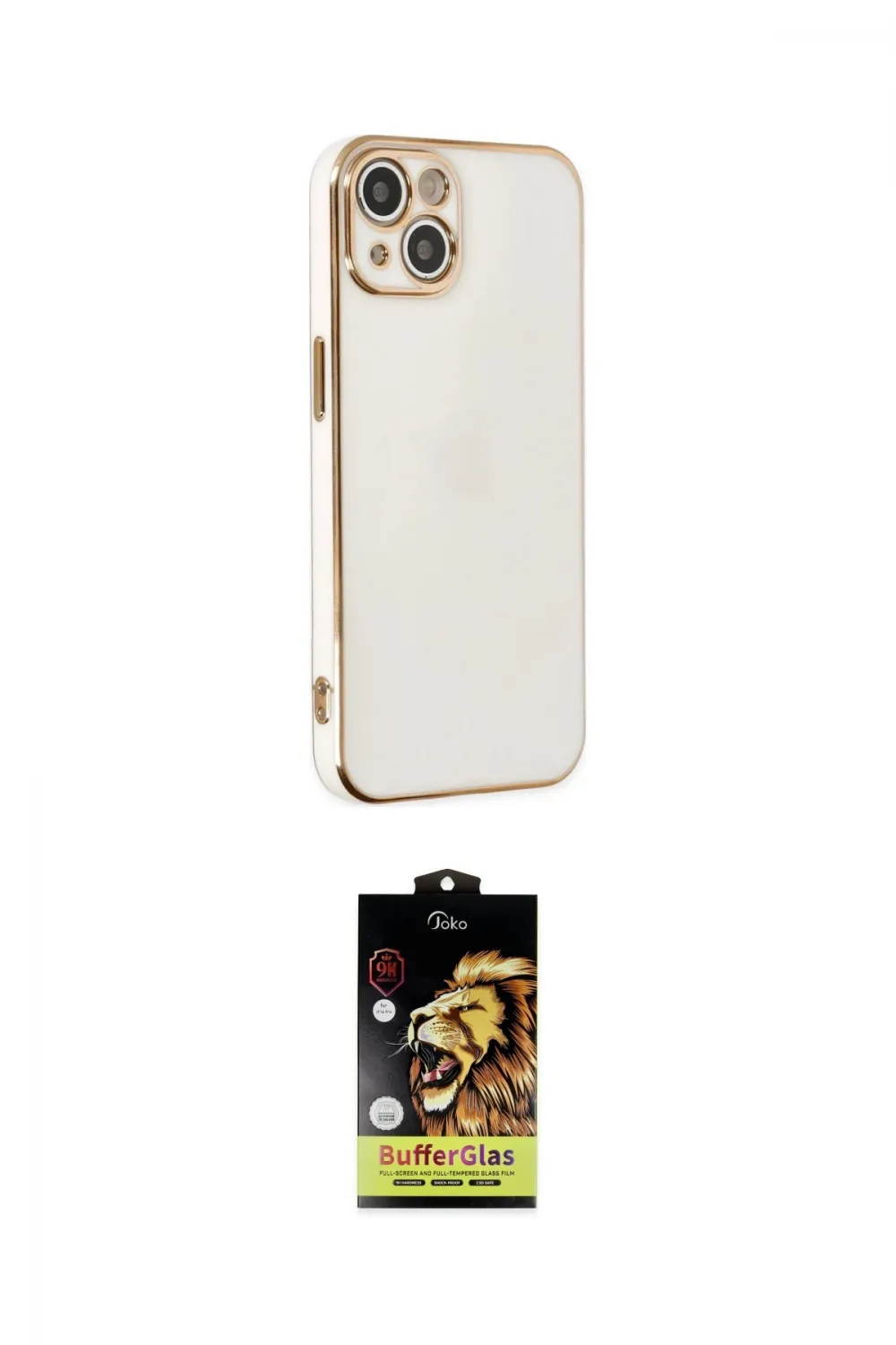 ieg™ iPhone 14 Kılıf Yankı Serisi - Siyah Buffer Cam Ekran Koruyucu