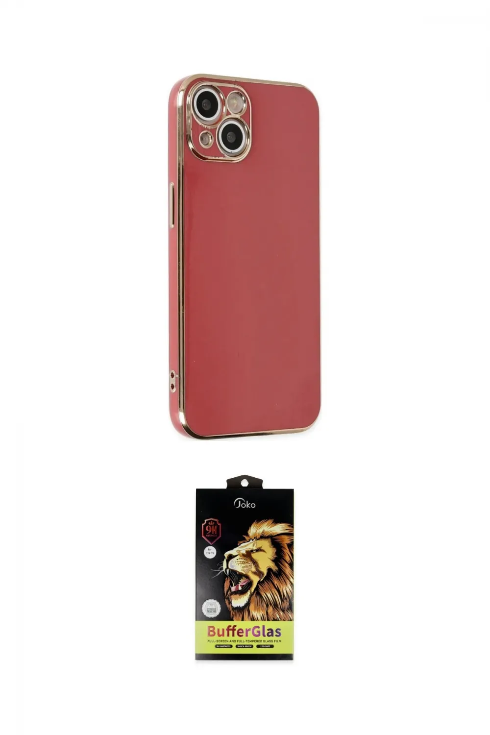 ieg™ iPhone 14 Kılıf Yankı Serisi - Siyah Buffer Cam Ekran Koruyucu