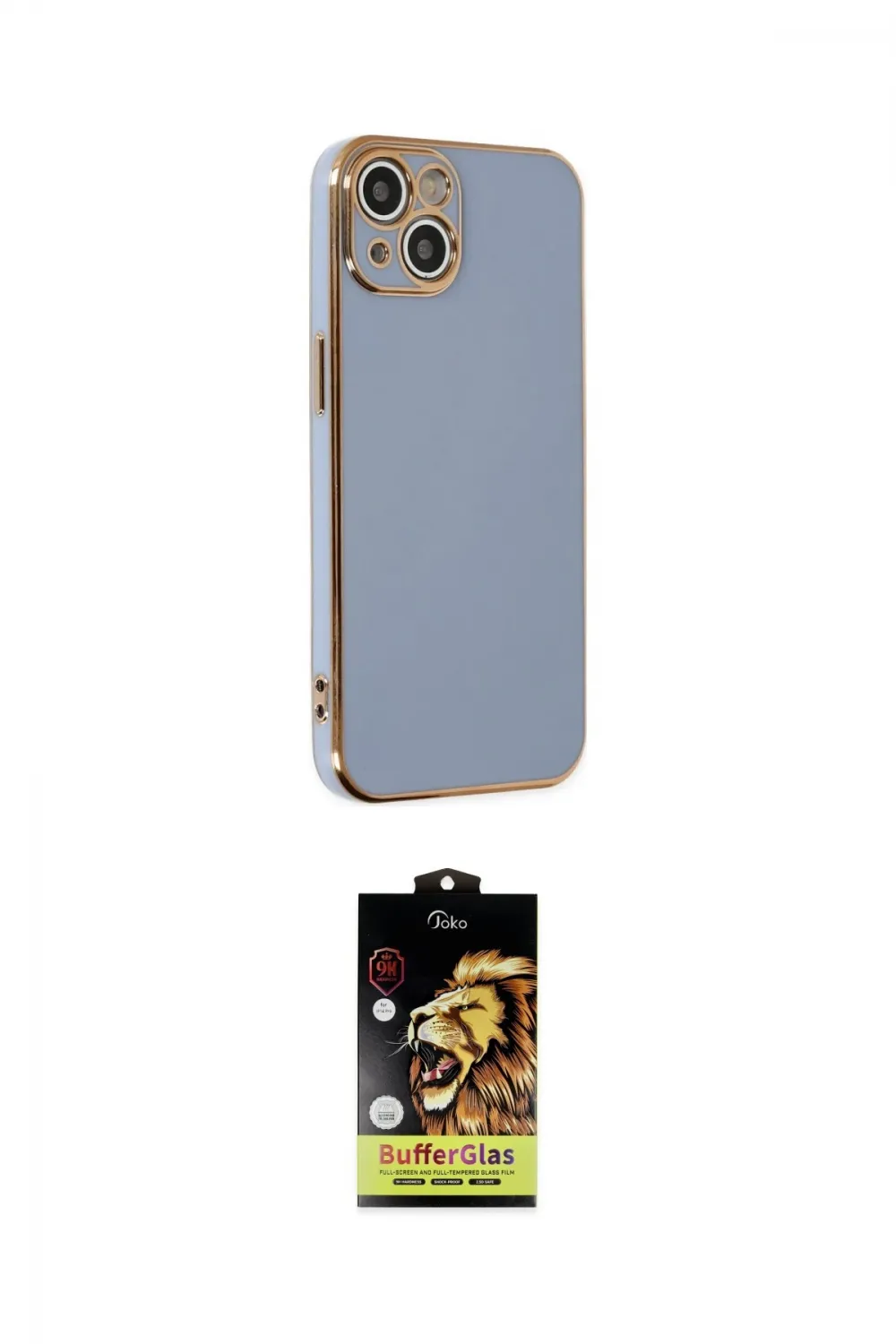 ieg™ iPhone 14 Kılıf Yankı Serisi - Siyah Buffer Cam Ekran Koruyucu