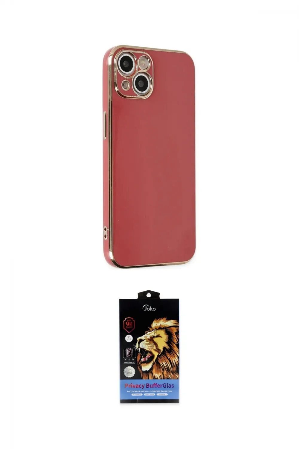 ieg™ iPhone 14 Kılıf Yankı Serisi - Siyah Buffer Hayalet Cam Ekran Koruyucu