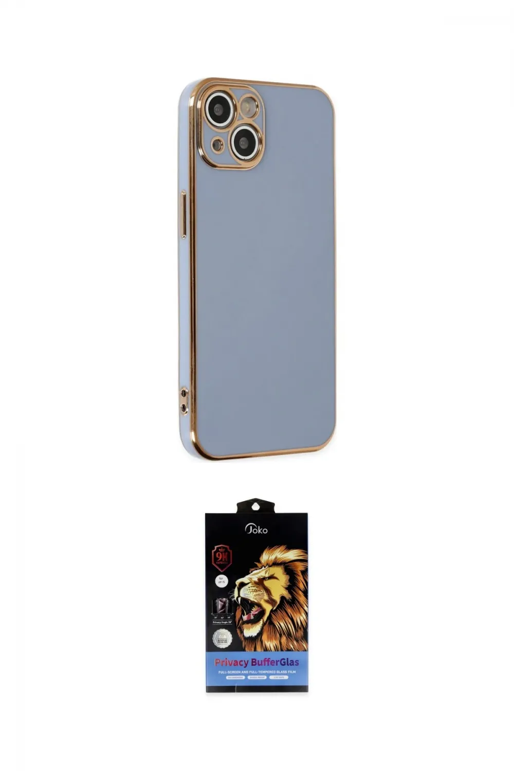 ieg™ iPhone 14 Kılıf Yankı Serisi - Siyah Buffer Hayalet Cam Ekran Koruyucu