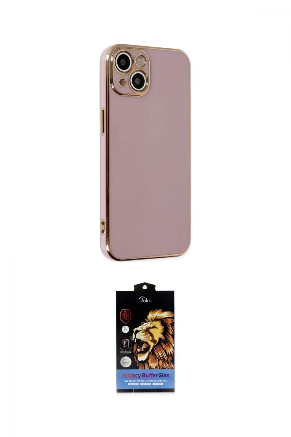 ieg™ iPhone 14 Kılıf Yankı Serisi - Siyah Buffer Hayalet Cam Ekran Koruyucu