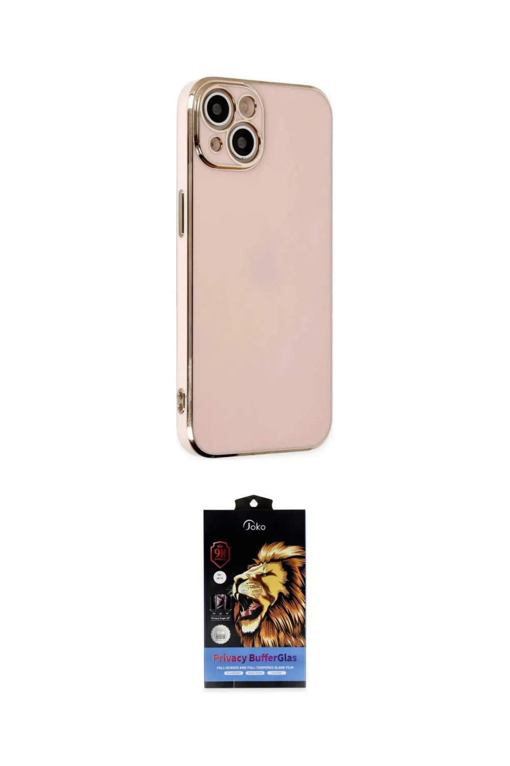 ieg™ iPhone 14 Kılıf Yankı Serisi - Siyah Buffer Hayalet Cam Ekran Koruyucu