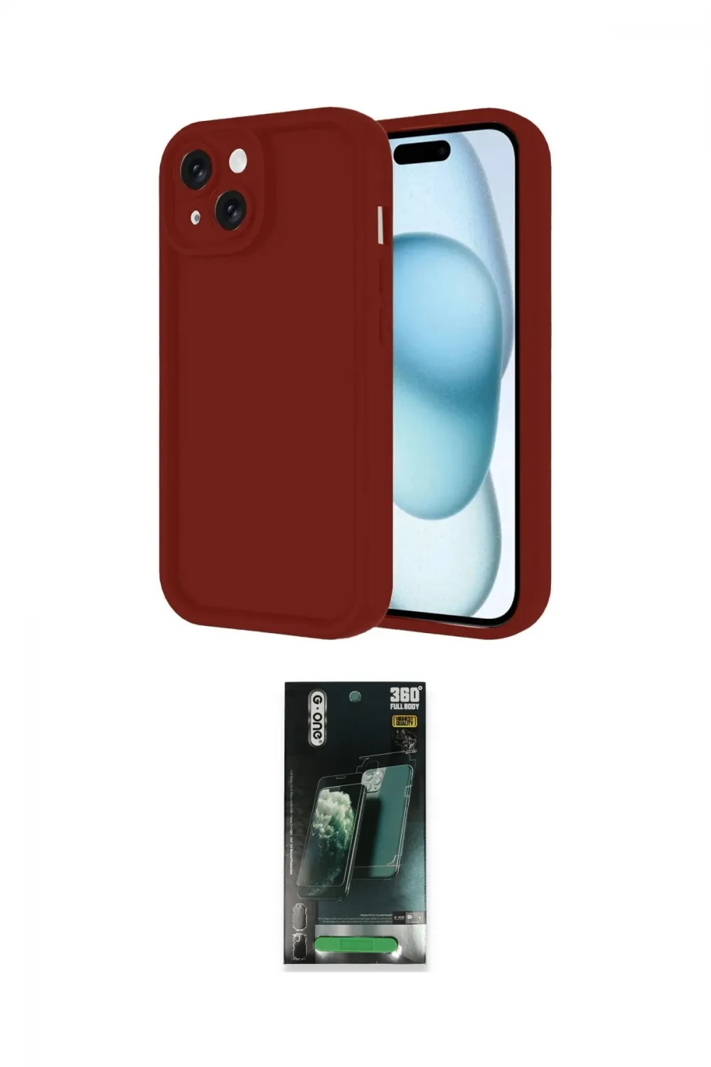 ieg™ iPhone 14 Kılıf Yankı Yansıma Özel Seri - Şeffaf 360 Full Body Arka Koruyucu