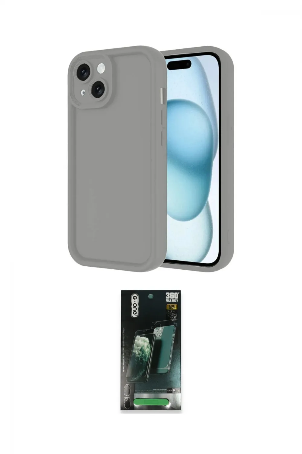 ieg™ iPhone 14 Kılıf Yankı Yansıma Özel Seri - Şeffaf 360 Full Body Arka Koruyucu