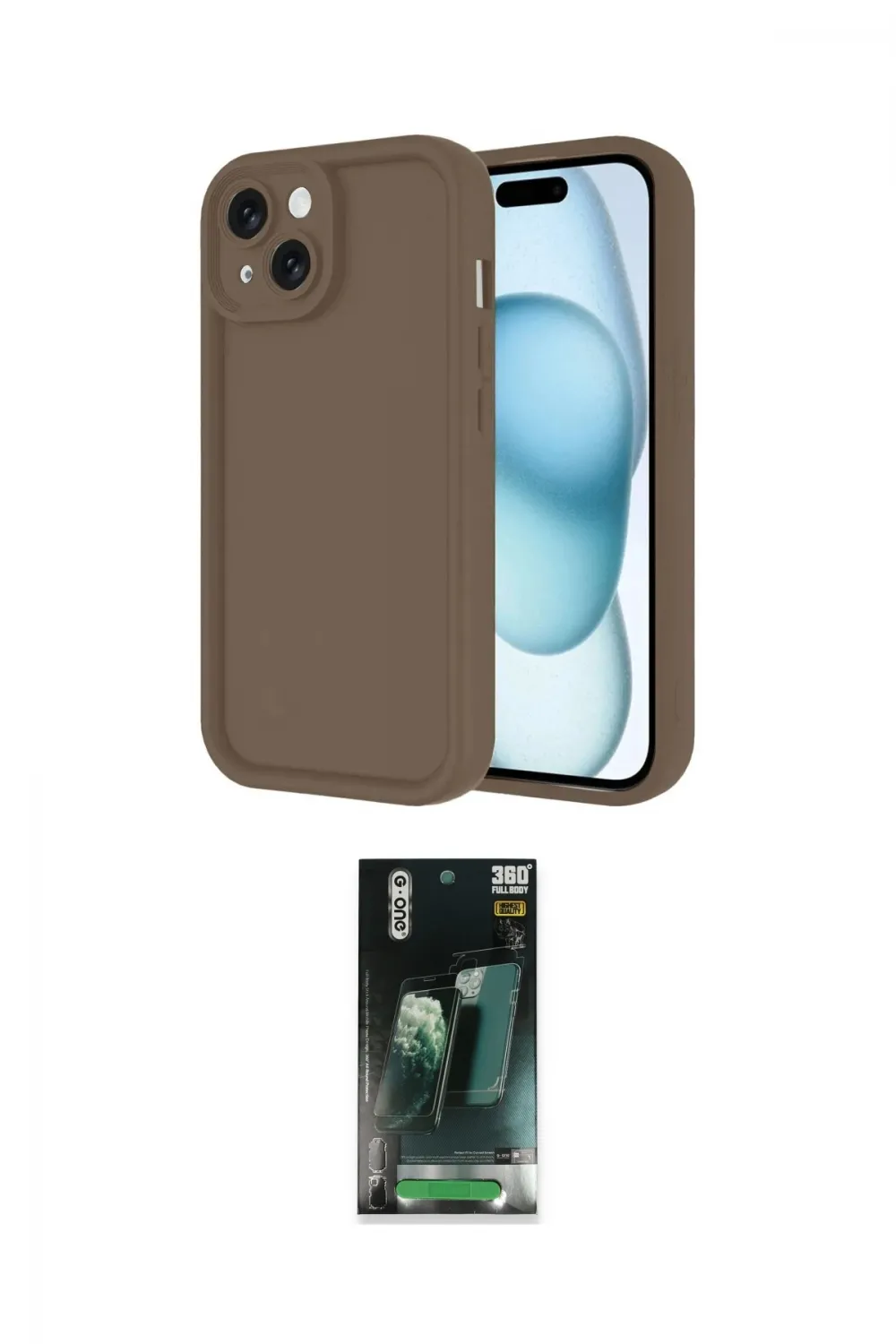 ieg™ iPhone 14 Kılıf Yankı Yansıma Özel Seri - Şeffaf 360 Full Body Arka Koruyucu