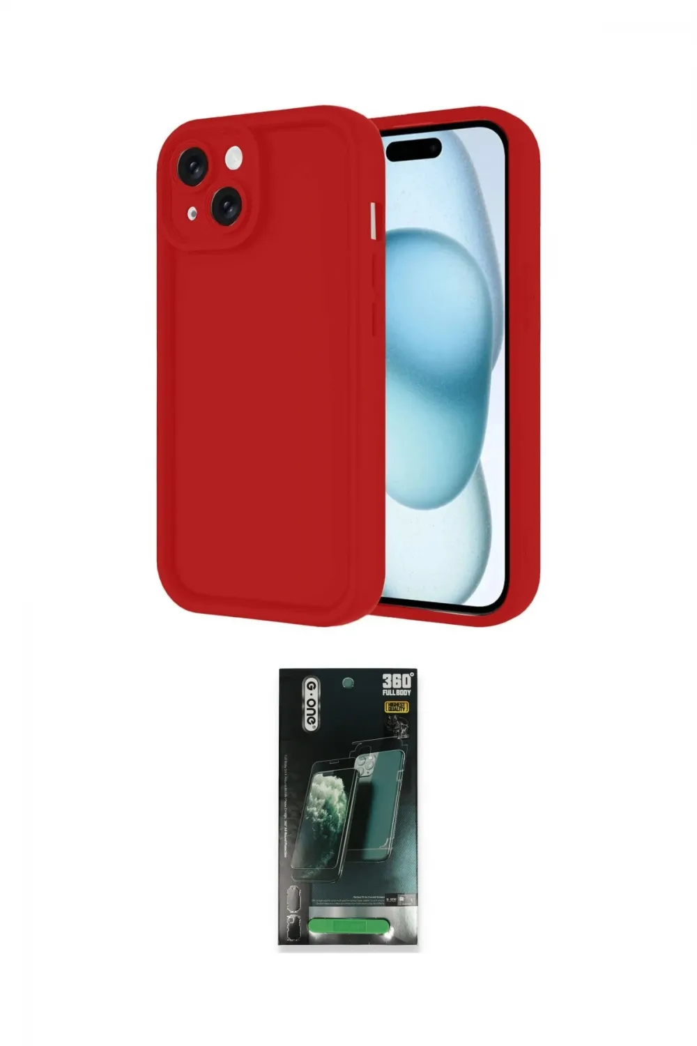 ieg™ iPhone 14 Kılıf Yankı Yansıma Özel Seri - Şeffaf 360 Full Body Arka Koruyucu
