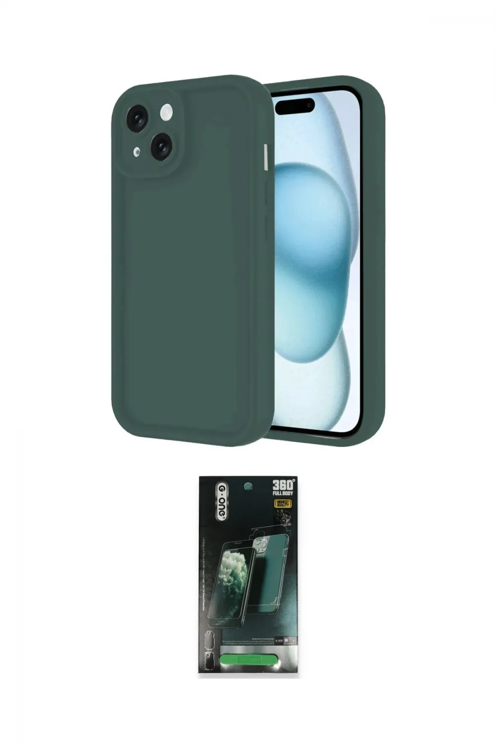 ieg™ iPhone 14 Kılıf Yankı Yansıma Özel Seri - Şeffaf 360 Full Body Arka Koruyucu