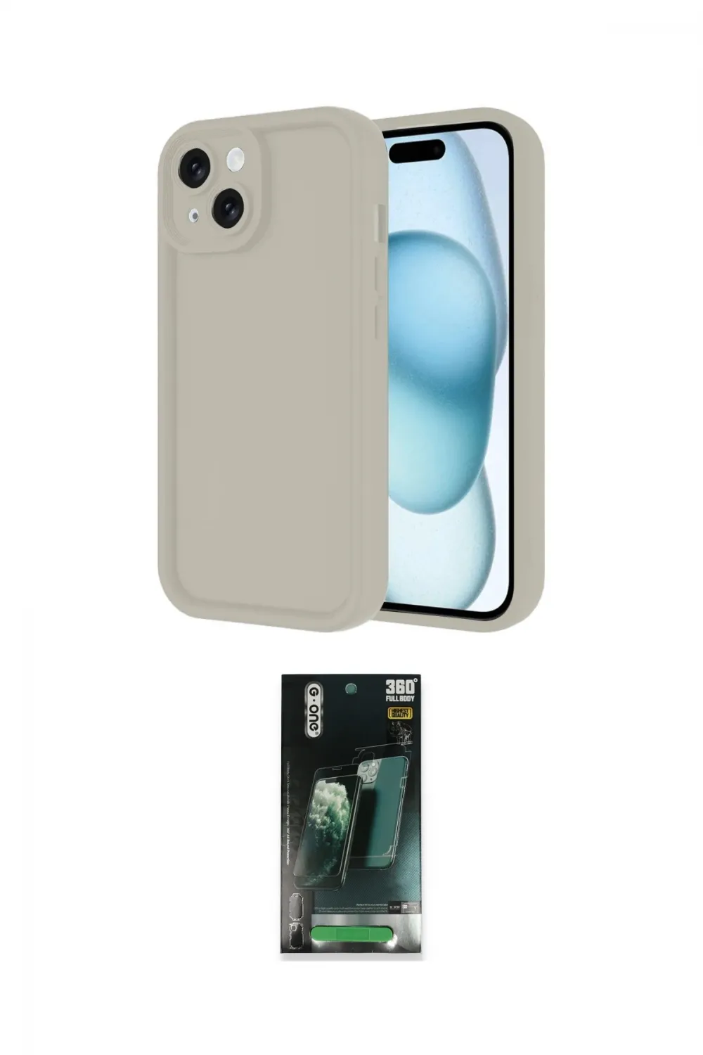 ieg™ iPhone 14 Kılıf Yankı Yansıma Özel Seri - Şeffaf 360 Full Body Arka Koruyucu
