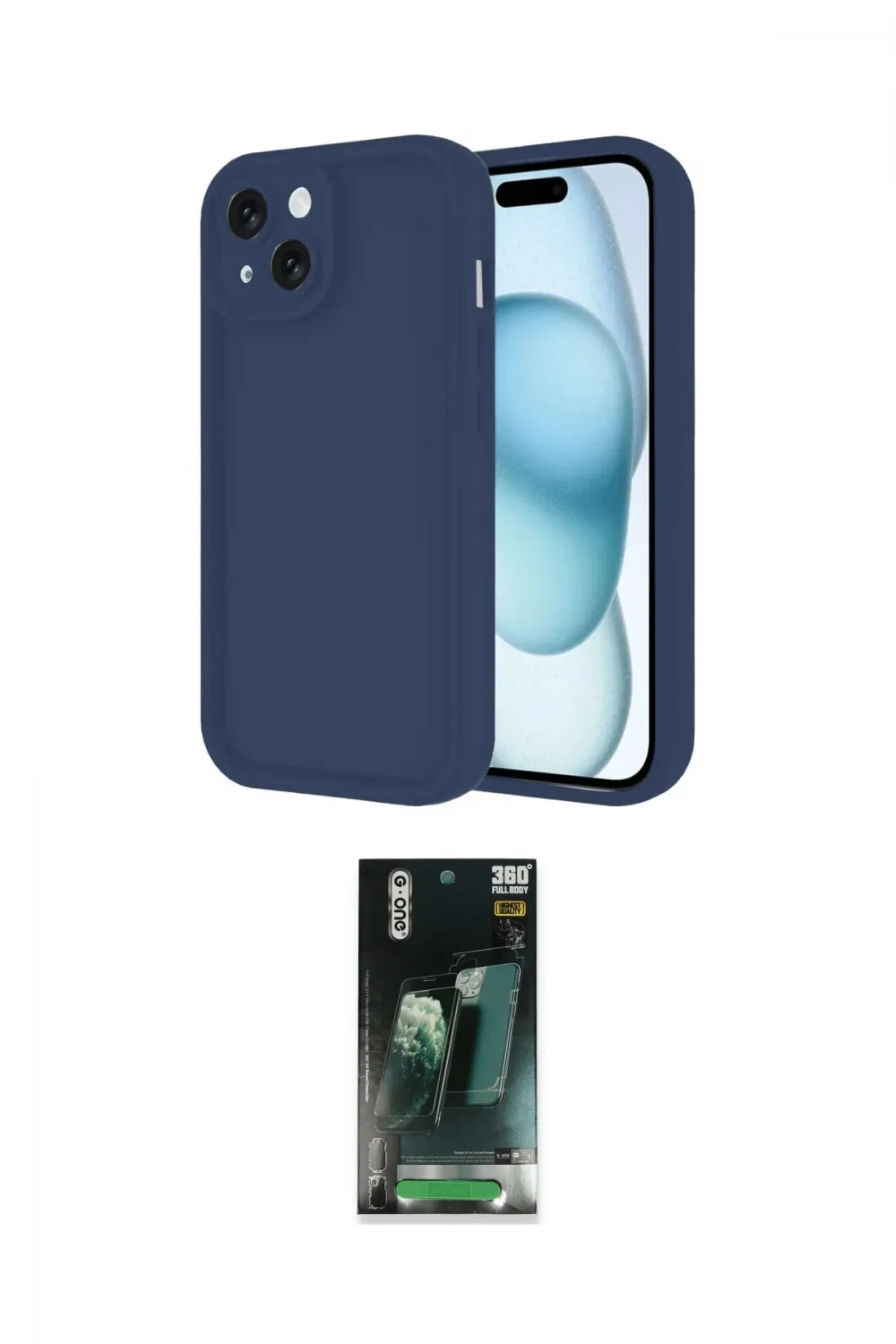 ieg™ iPhone 14 Kılıf Yankı Yansıma Özel Seri - Şeffaf 360 Full Body Arka Koruyucu