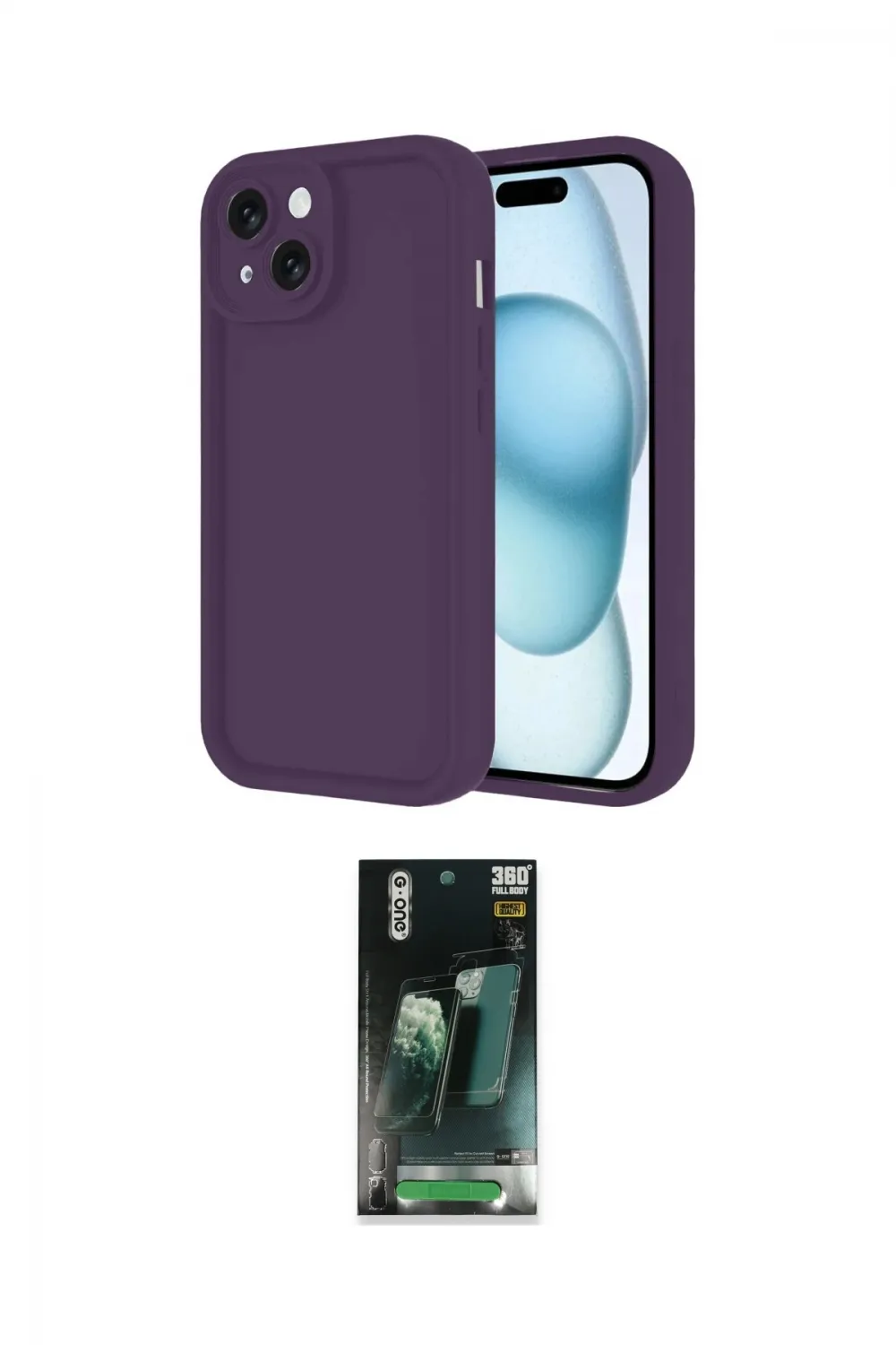 ieg™ iPhone 14 Kılıf Yankı Yansıma Özel Seri - Şeffaf 360 Full Body Arka Koruyucu
