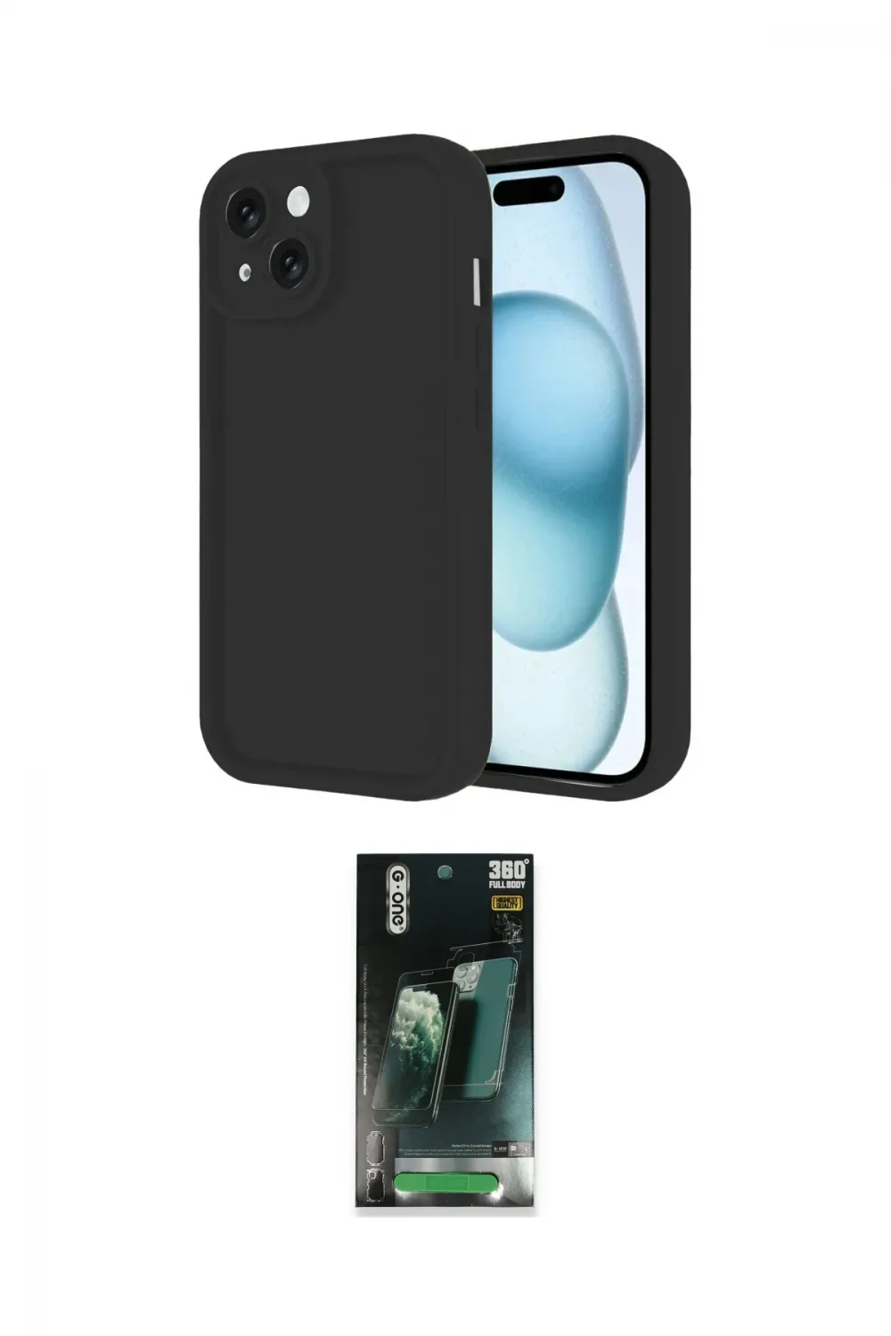 ieg™ iPhone 14 Kılıf Yankı Yansıma Özel Seri - Şeffaf 360 Full Body Arka Koruyucu