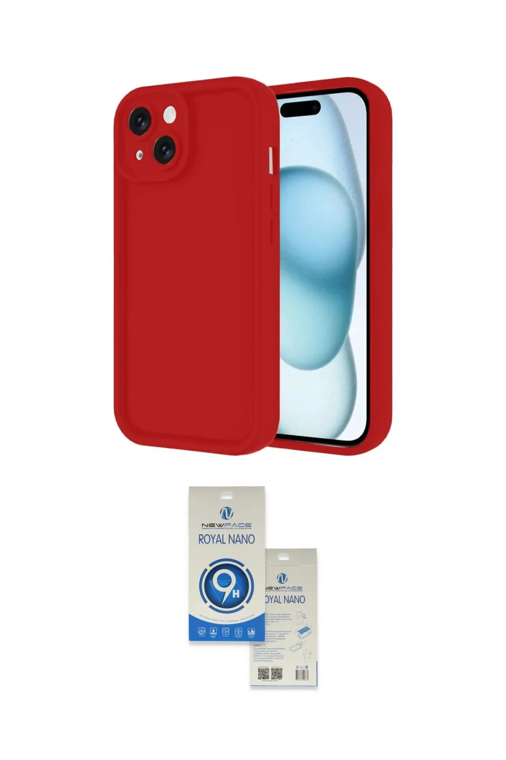 ieg™ iPhone 14 Kılıf Yankı Yansıma Özel Seri - Şeffaf Royal Nano Ekran Koruyucu