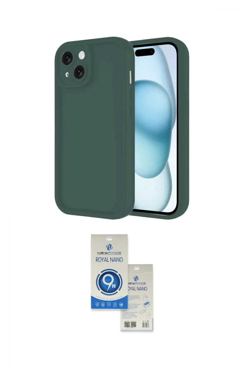 ieg™ iPhone 14 Kılıf Yankı Yansıma Özel Seri - Şeffaf Royal Nano Ekran Koruyucu