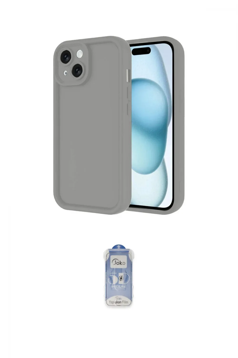 ieg™ iPhone 14 Kılıf Yankı Yansıma Özel Seri - Siyah Joko Magic 5D Cam