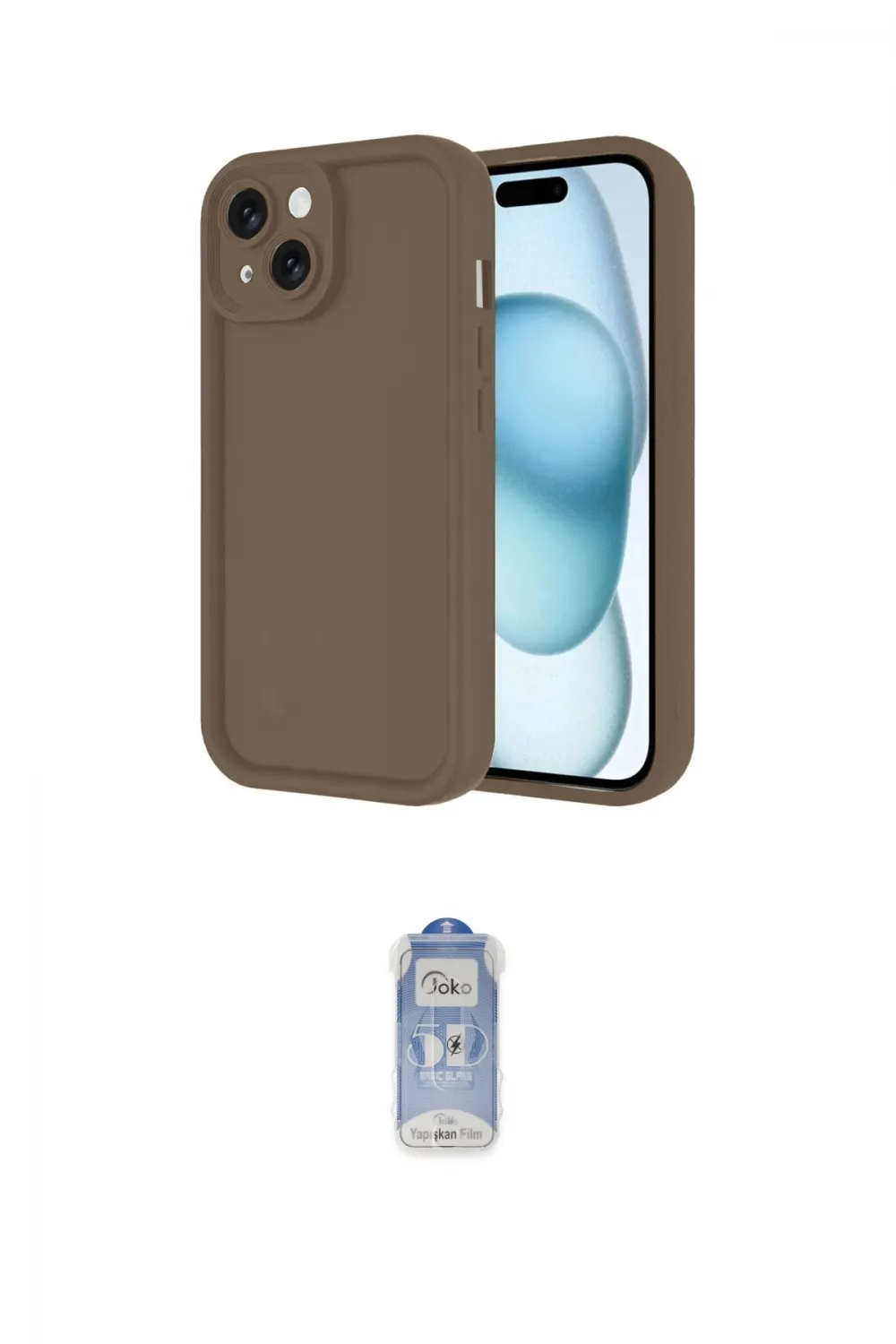 ieg™ iPhone 14 Kılıf Yankı Yansıma Özel Seri - Siyah Joko Magic 5D Cam