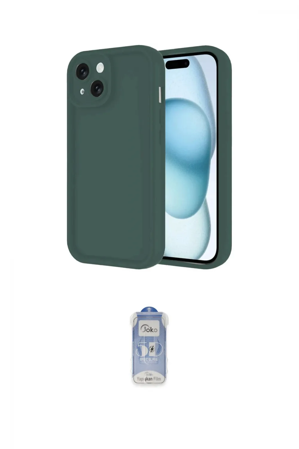 ieg™ iPhone 14 Kılıf Yankı Yansıma Özel Seri - Siyah Joko Magic 5D Cam