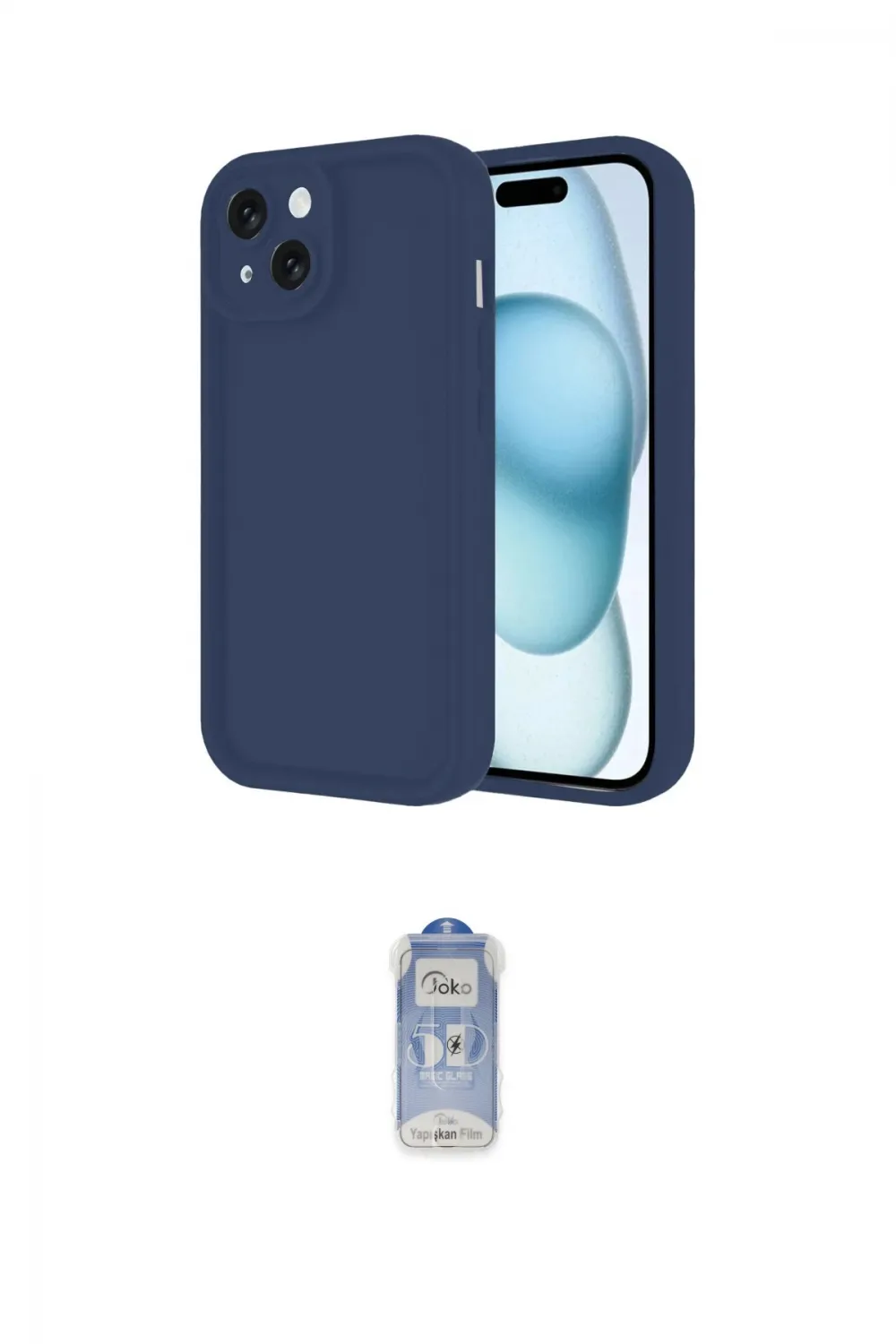 ieg™ iPhone 14 Kılıf Yankı Yansıma Özel Seri - Siyah Joko Magic 5D Cam