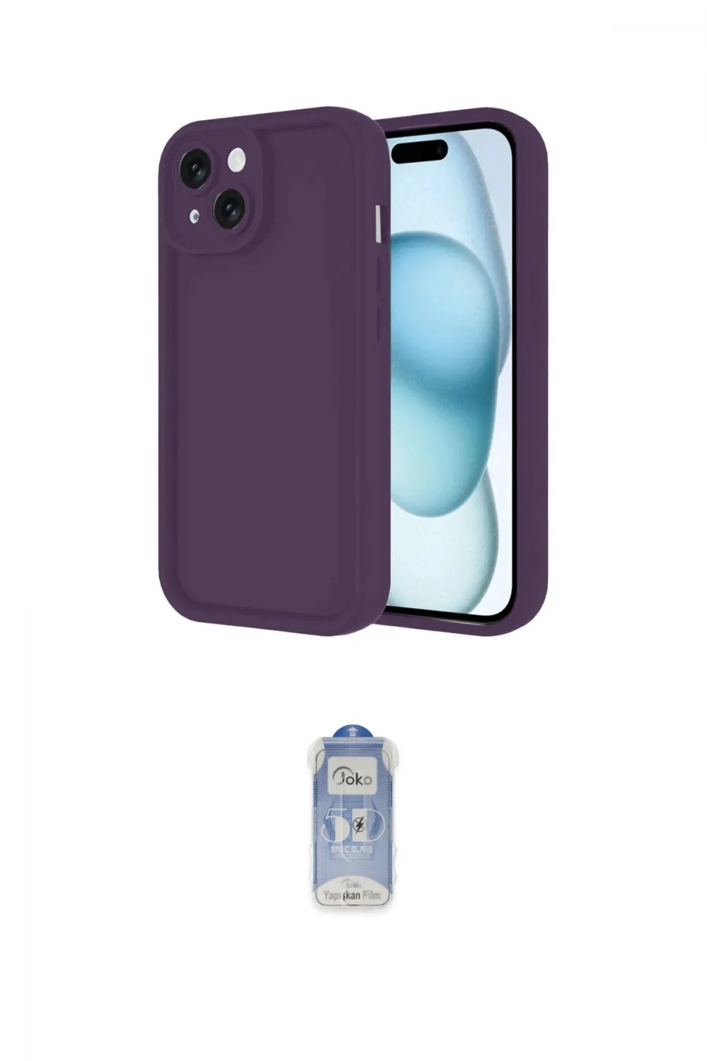 ieg™ iPhone 14 Kılıf Yankı Yansıma Özel Seri - Siyah Joko Magic 5D Cam