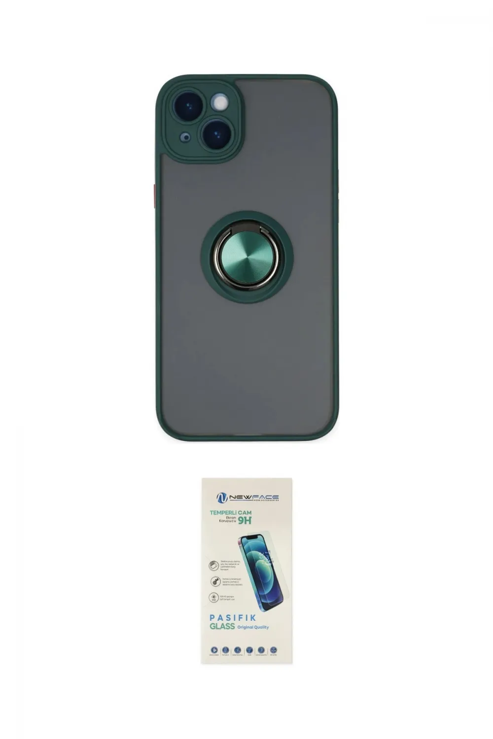 ieg™ iPhone 14 Kılıf Yörünge Çizgi - Şeffaf Pasifik Cam Ekran Koruyucu