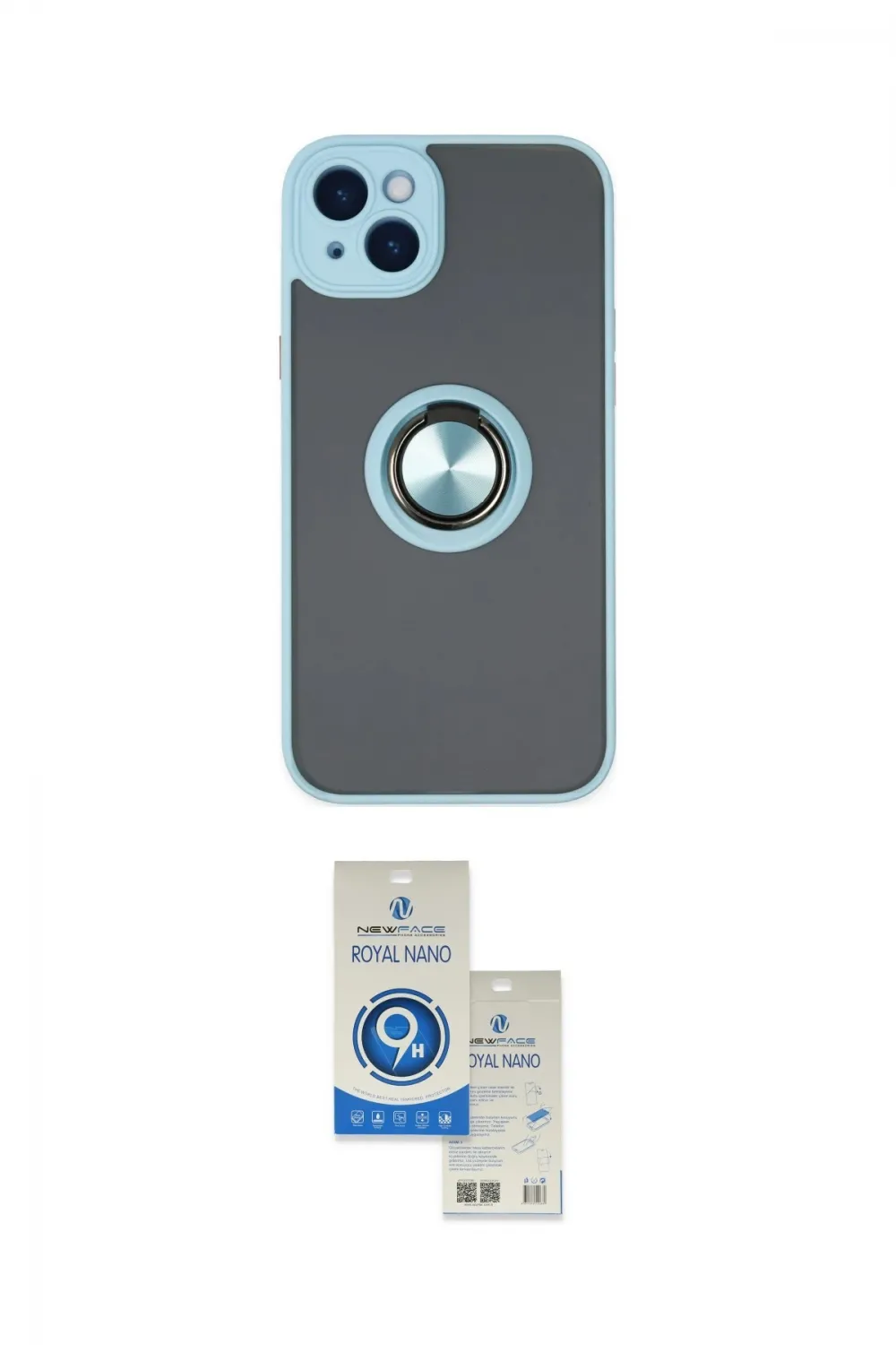 ieg™ iPhone 14 Kılıf Yörünge Çizgi - Şeffaf Royal Nano Ekran Koruyucu