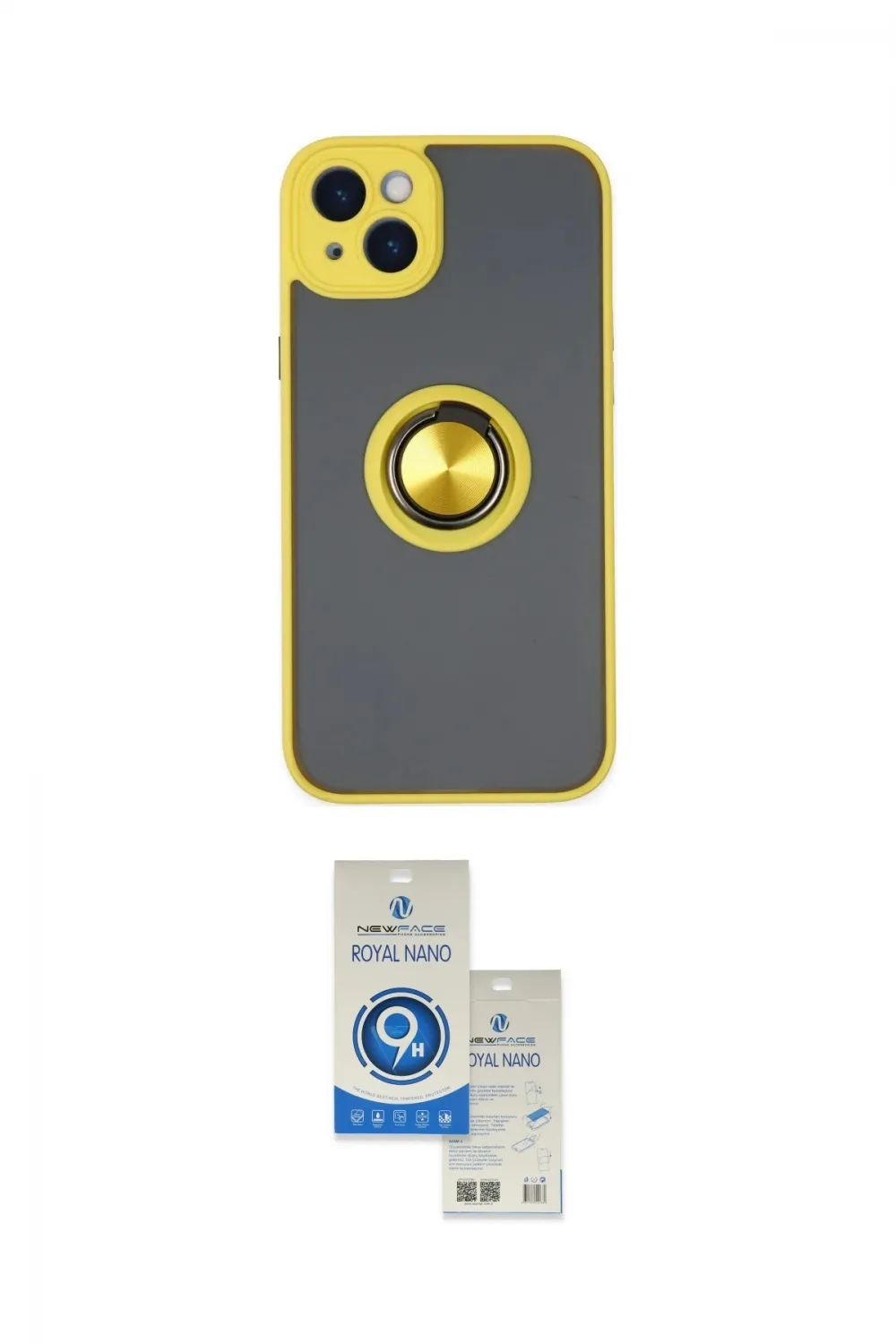 ieg™ iPhone 14 Kılıf Yörünge Çizgi - Şeffaf Royal Nano Ekran Koruyucu