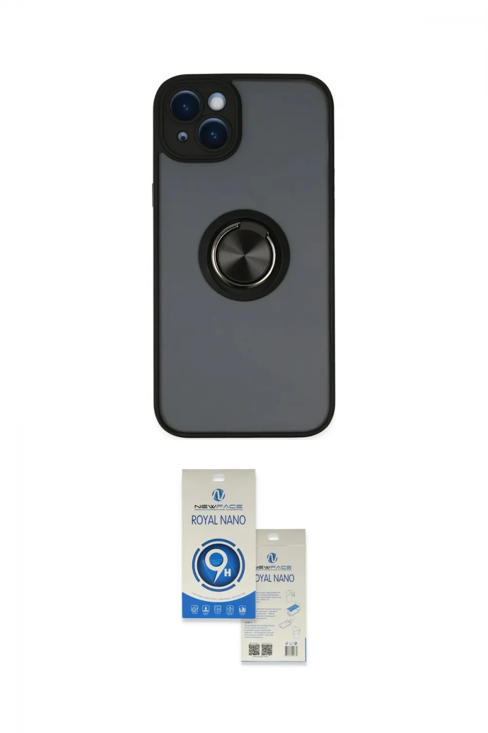 ieg™ iPhone 14 Kılıf Yörünge Çizgi - Şeffaf Royal Nano Ekran Koruyucu