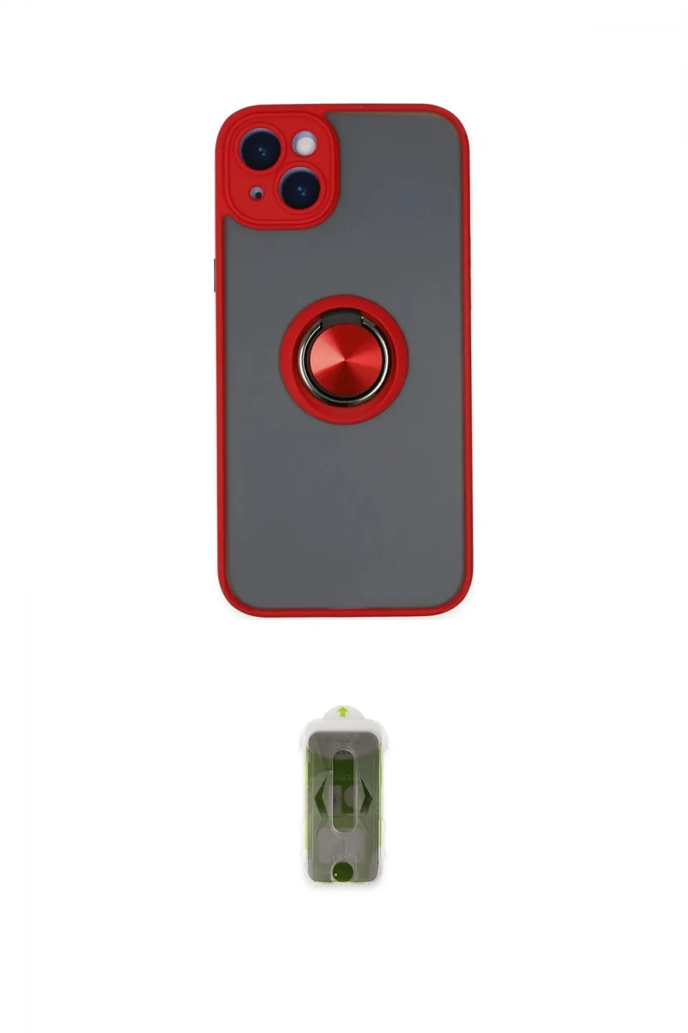 ieg™ iPhone 14 Kılıf Yörünge Çizgi - Siyah Joko Magic 5D Hayalet Cam