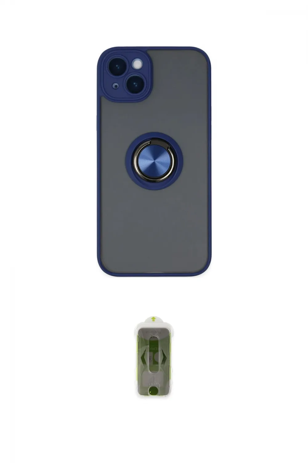ieg™ iPhone 14 Kılıf Yörünge Çizgi - Siyah Joko Magic 5D Hayalet Cam