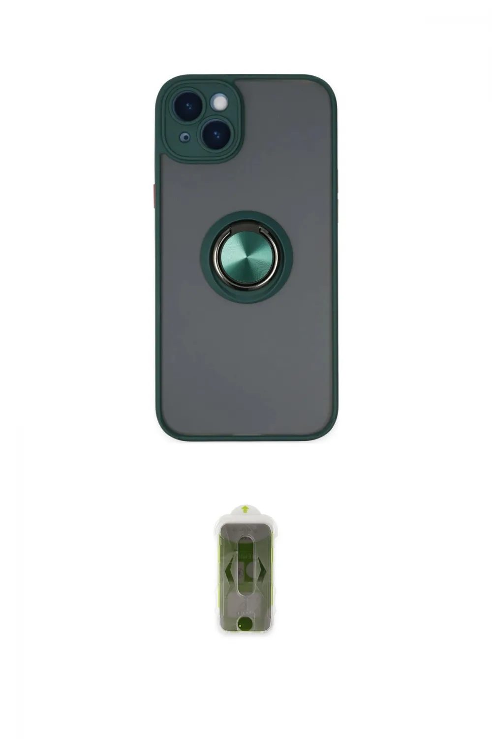 ieg™ iPhone 14 Kılıf Yörünge Çizgi - Siyah Joko Magic 5D Hayalet Cam