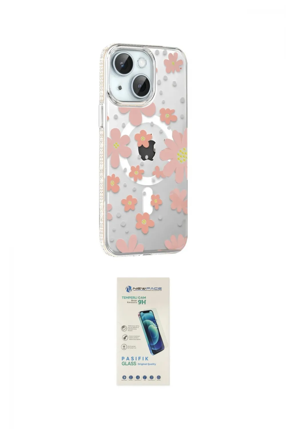 ieg™ iPhone 14 Kılıf Yörünge Işık Prime - Şeffaf Pasifik Cam Ekran Koruyucu