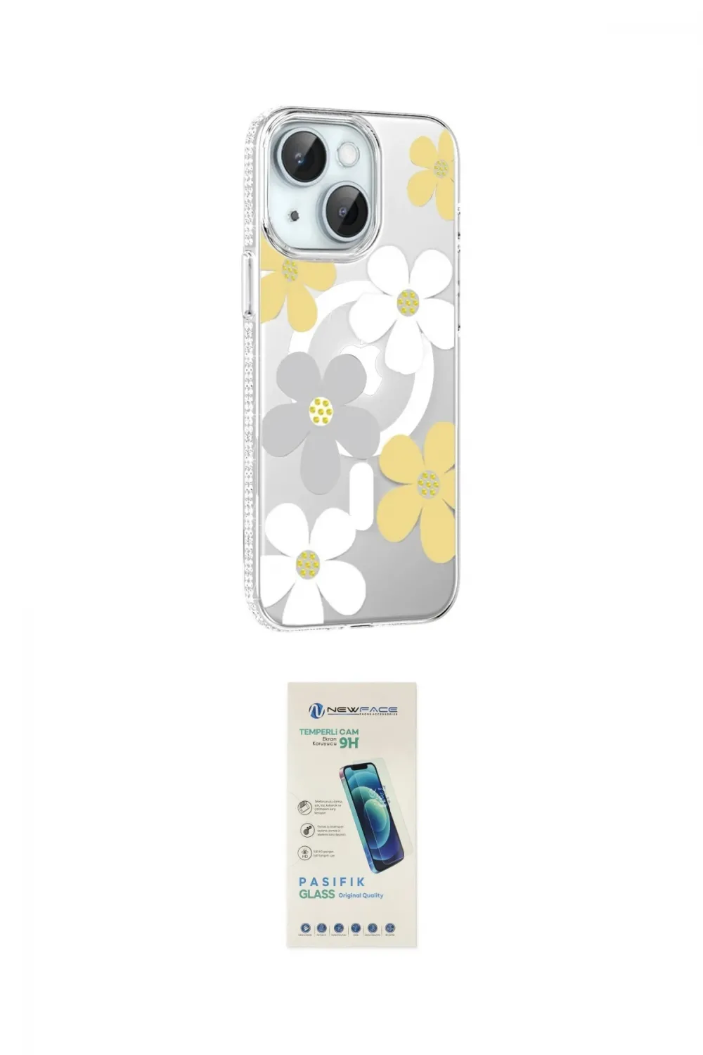 ieg™ iPhone 14 Kılıf Yörünge Işık Prime - Şeffaf Pasifik Cam Ekran Koruyucu
