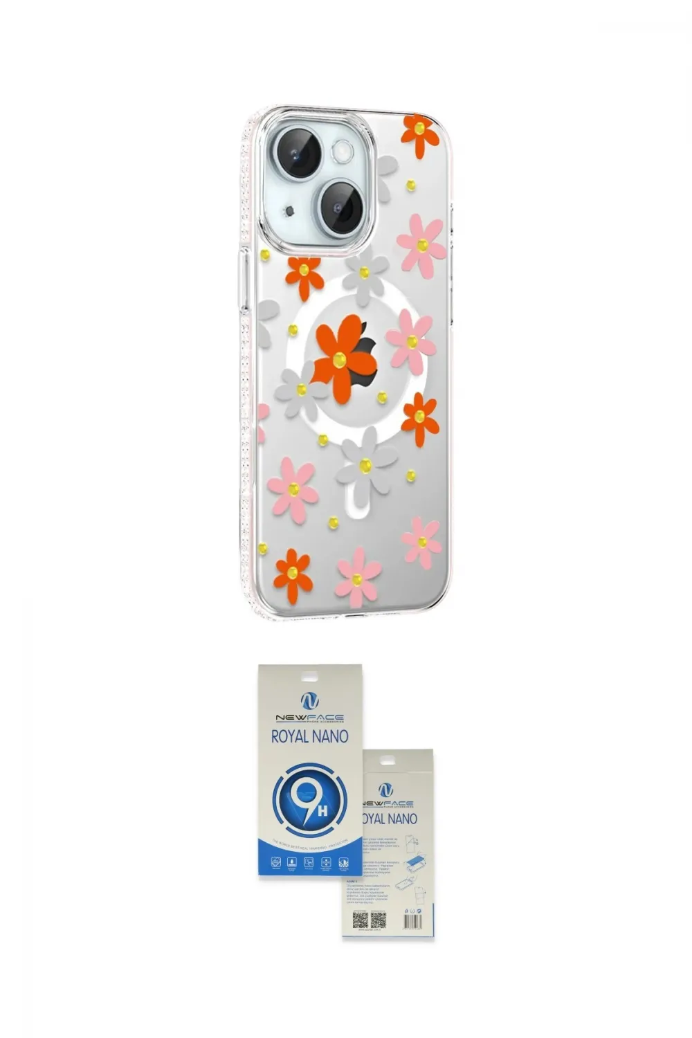 ieg™ iPhone 14 Kılıf Yörünge Işık Prime - Şeffaf Royal Nano Ekran Koruyucu