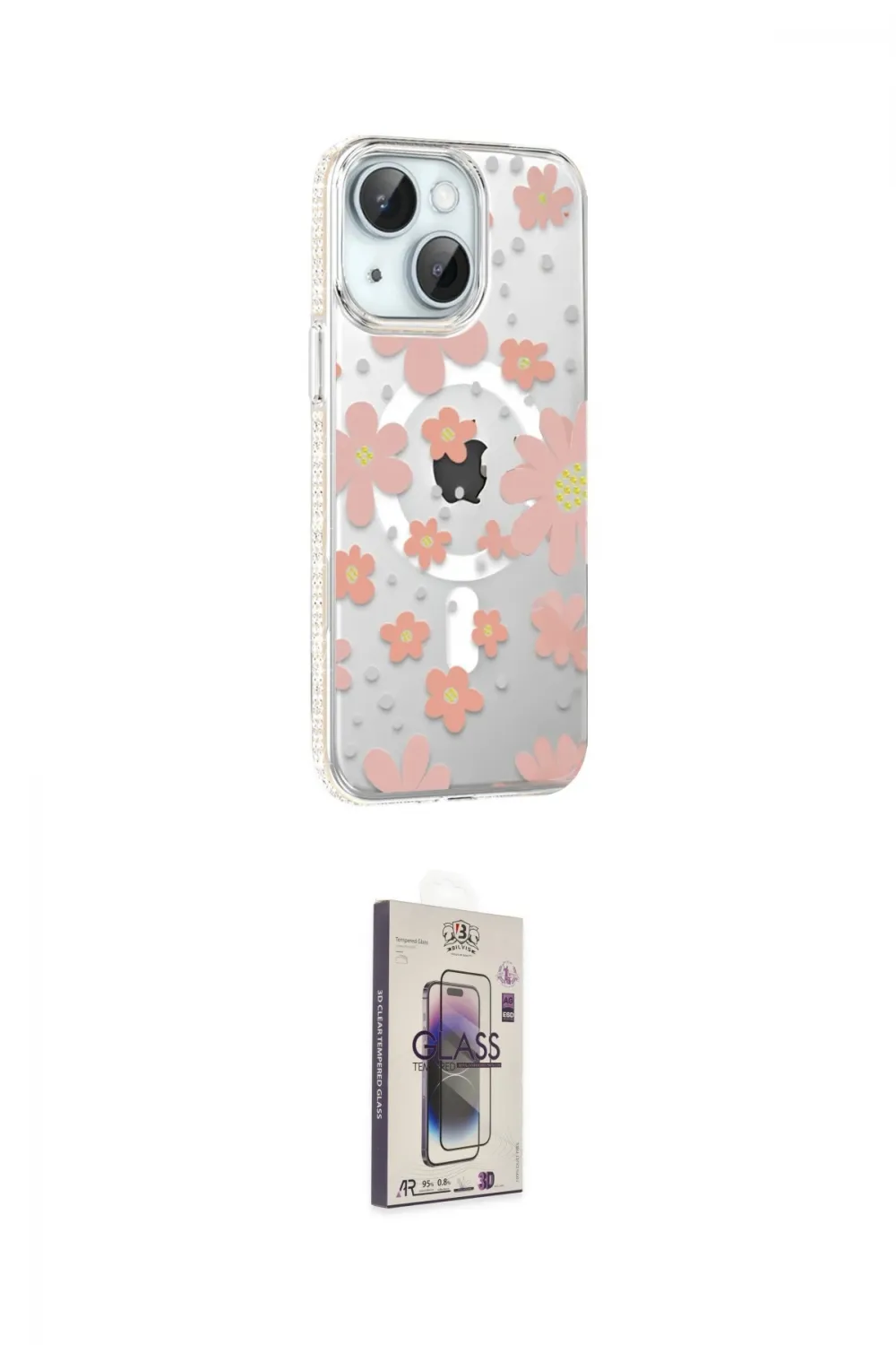 ieg™ iPhone 14 Kılıf Yörünge Işık Prime - Siyah Bilvis 3D Cam Ekran Koruyucu