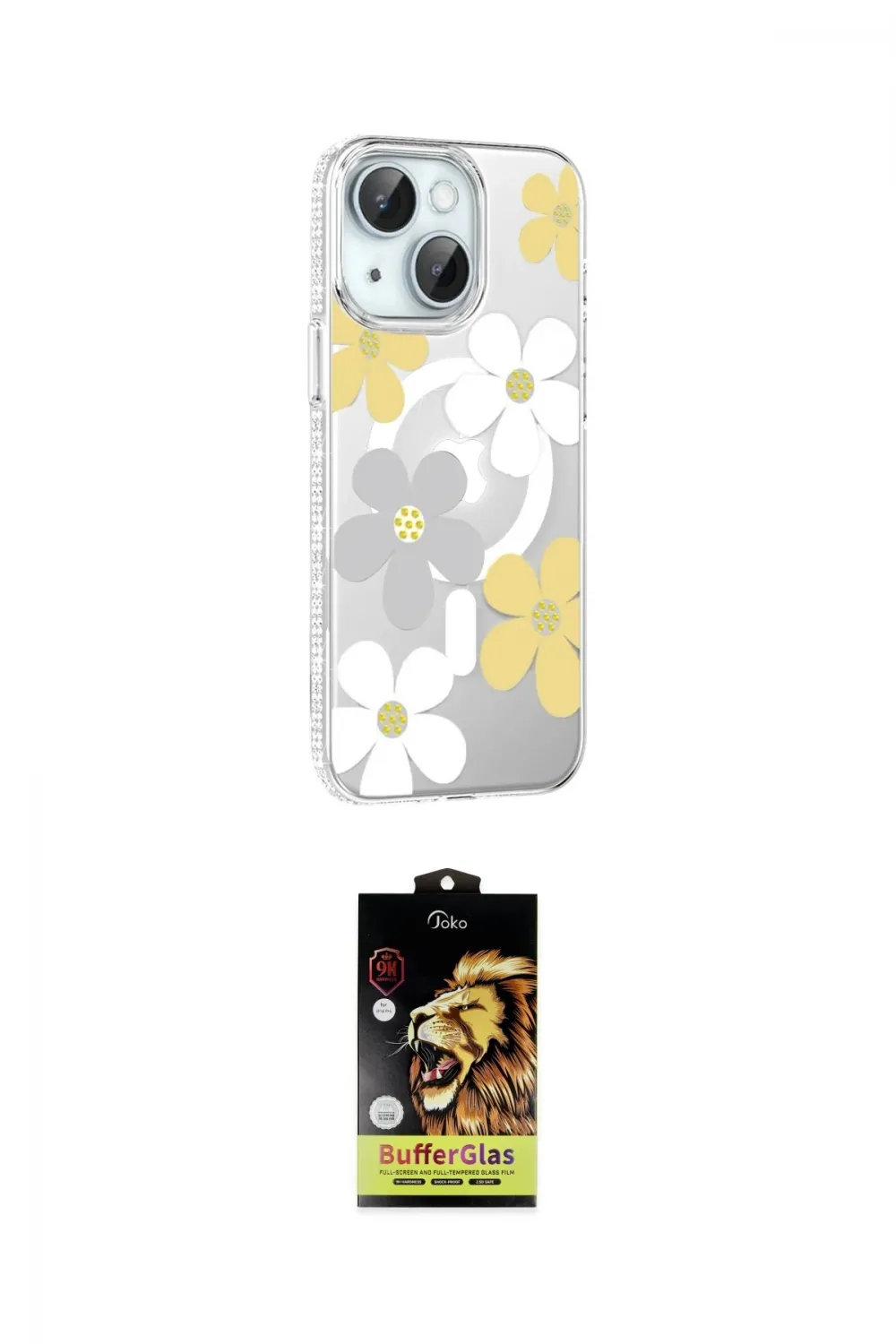 ieg™ iPhone 14 Kılıf Yörünge Işık Prime - Siyah Buffer Cam Ekran Koruyucu