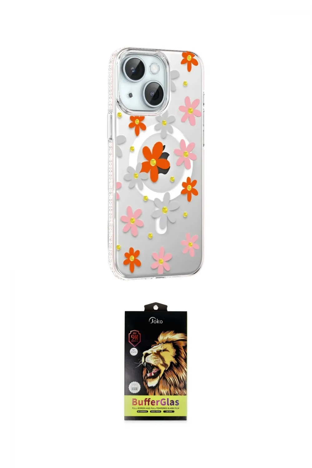 ieg™ iPhone 14 Kılıf Yörünge Işık Prime - Siyah Buffer Cam Ekran Koruyucu