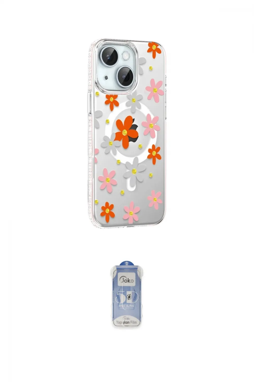 ieg™ iPhone 14 Kılıf Yörünge Işık Prime - Siyah Joko Magic 5D Cam