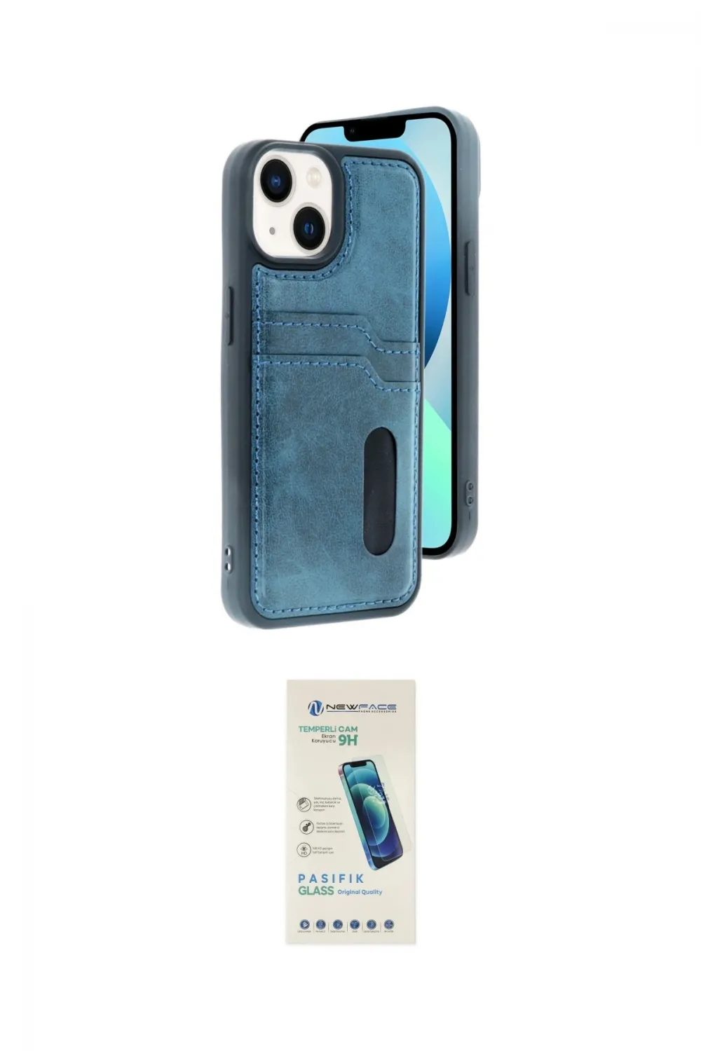 ieg™ iPhone 14 Kılıf Yörünge Işık Serisi - Şeffaf Pasifik Cam Ekran Koruyucu