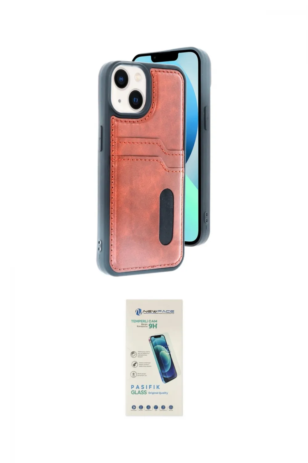 ieg™ iPhone 14 Kılıf Yörünge Işık Serisi - Şeffaf Pasifik Cam Ekran Koruyucu